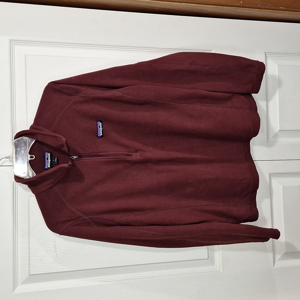 Patagonia Half Zip Pullover - L - Maroon Red